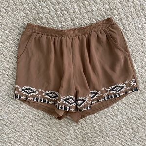 Vici Embroidered Pocketed Shorts